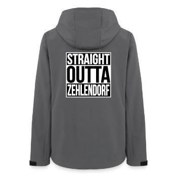 Tout droit sorti de Zehlendorf Berlin - Veste softshell femme recyclée Stanley/Stella - charbon - Dos - AI Model Female 172 light (172cm)