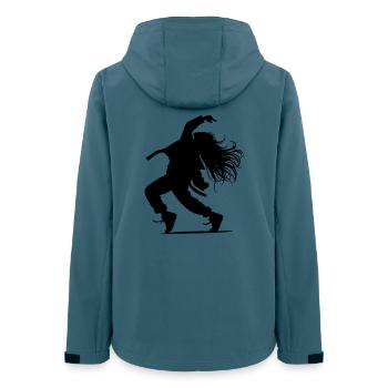 B-Girl Silhouette – Breakdance Groove - Women’s Recycled Softshell Jacket by Stanley/Stella - stargazer - Back - AI Model Female 172 light (172cm)