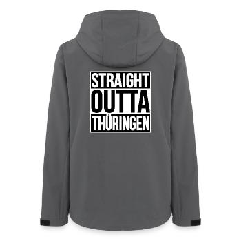Tout droit sorti de Thuringe - Veste softshell femme recyclée Stanley/Stella - charbon - Dos - AI Model Female 172 light (172cm)