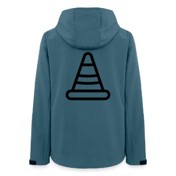 cône de signalisation - Veste softshell femme recyclée Stanley/Stella - bleu pétrole foncé - Dos - AI Model Female 172 light (172cm)