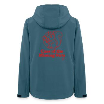 Case of the Missing Nuts Squirrel - Frauen Recycelte Softshelljacke von Stanley/Stella - Dunkles Petrol - Hinten - AI Model Female 172 light (172cm)