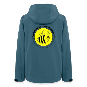 Abeille Où est le miel ? - Veste softshell femme recyclée Stanley/Stella - bleu pétrole foncé - Dos - AI Model Female 172 light (172cm)