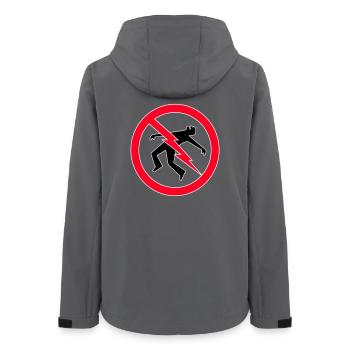 Lightning  Warning - Women’s Recycled Softshell Jacket by Stanley/Stella - anthracite - Back - AI Model Female 172 light (172cm)
