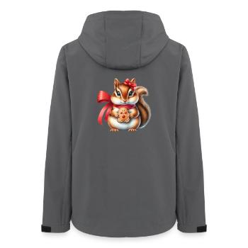 Ingwer-Eichhörnchen mit Keks - Frauen Recycelte Softshelljacke von Stanley/Stella - Anthrazit - Hinten - AI Model Female 172 light (172cm)