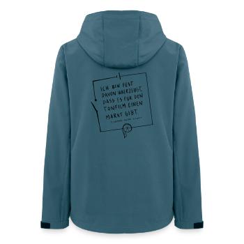 Thomas Edison Circuit - Veste softshell femme recyclée Stanley/Stella - bleu pétrole foncé - Dos - AI Model Female 172 light (172cm)