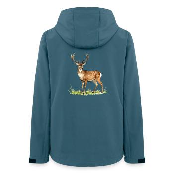 Forest watercolor deer - Women’s Recycled Softshell Jacket by Stanley/Stella - stargazer - Back - AI Model Female 172 light (172cm)