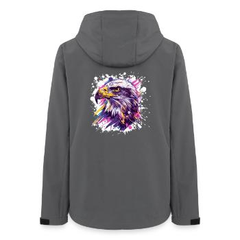 Art de tête d’aigle en explosion en couleur - Veste softshell femme recyclée Stanley/Stella - charbon - Dos - AI Model Female 172 light (172cm)