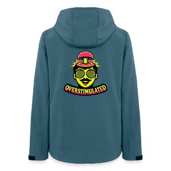 Overstimulated Neon Head - Women’s Recycled Softshell Jacket by Stanley/Stella - stargazer - Back - AI Model Female 172 light (172cm)