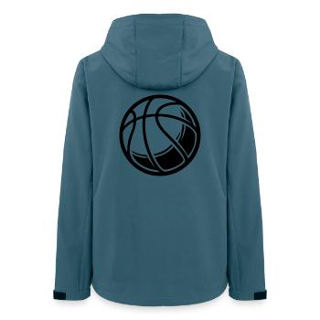 Ballon de basket-ball - Veste softshell femme recyclée Stanley/Stella - bleu pétrole foncé - Dos - AI Model Female 172 light (172cm)