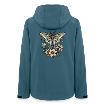 Moth with flower bouquet - Women’s Recycled Softshell Jacket by Stanley/Stella - stargazer - Back - AI Model Female 172 light (172cm)