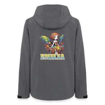 Emilia - Mädchenname - Fee  - Frauen Recycelte Softshelljacke von Stanley/Stella - Anthrazit - Hinten - AI Model Female 172 light (172cm)