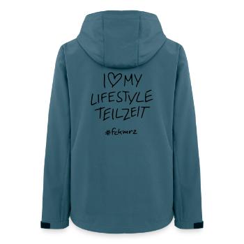 Lifestyle Time - Women’s Recycled Softshell Jacket by Stanley/Stella - stargazer - Back - AI Model Female 172 light (172cm)