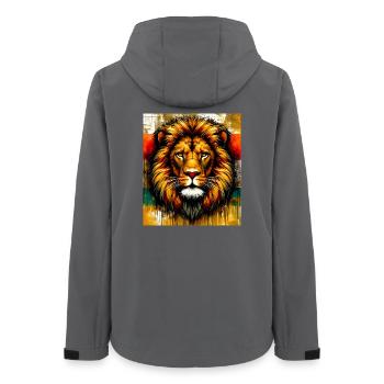 lion - Women’s Recycled Softshell Jacket by Stanley/Stella - anthracite - Back - AI Model Female 172 light (172cm)