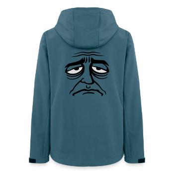 Grumpy sad disappointed face funny - Women’s Recycled Softshell Jacket by Stanley/Stella - stargazer - Back - AI Model Female 172 light (172cm)