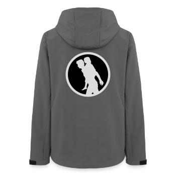 Vater Kind Silhouette Spazieren Familie Papa Liebe - Frauen Recycelte Softshelljacke von Stanley/Stella - Anthrazit - Hinten - AI Model Female 172 light (172cm)