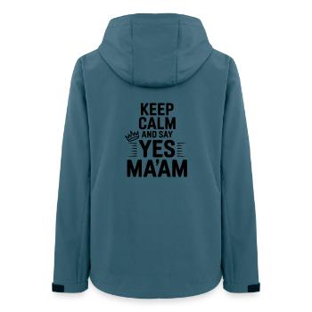 Keep Calm and Say Yes Ma'am - Women’s Recycled Softshell Jacket by Stanley/Stella - stargazer - Back - AI Model Female 172 light (172cm)