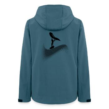 Wingfoiler sur la vague - Veste softshell femme recyclée Stanley/Stella - bleu pétrole foncé - Dos - AI Model Female 172 light (172cm)