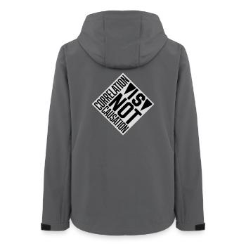 Correlation Is Not Causation Nerd Science - Women’s Recycled Softshell Jacket by Stanley/Stella - anthracite - Back - AI Model Female 172 light (172cm)