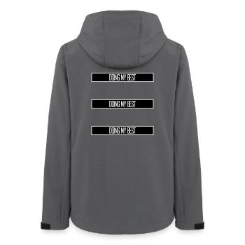 Doing My Best Lustig Ehrlich Motivational Spruch - Frauen Recycelte Softshelljacke von Stanley/Stella - Anthrazit - Hinten - AI Model Female 172 light (172cm)
