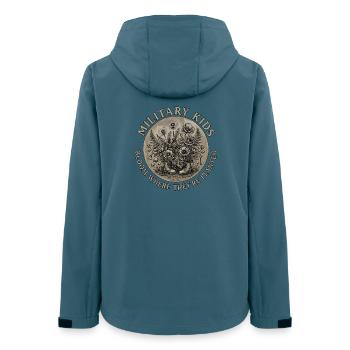 Militärkinder blühen dort auf, wo sie gepflanzt si - Frauen Recycelte Softshelljacke von Stanley/Stella - Dunkles Petrol - Hinten - AI Model Female 172 light (172cm)