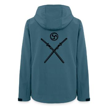 katana_tomoe - Frauen Recycelte Softshelljacke von Stanley/Stella - Dunkles Petrol - Hinten - AI Model Female 172 light (172cm)