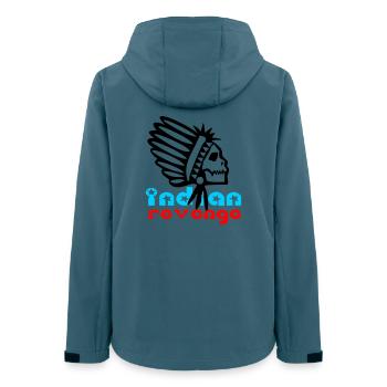 Indian Skull Revenge - Frauen Recycelte Softshelljacke von Stanley/Stella - Dunkles Petrol - Hinten - AI Model Female 172 light (172cm)