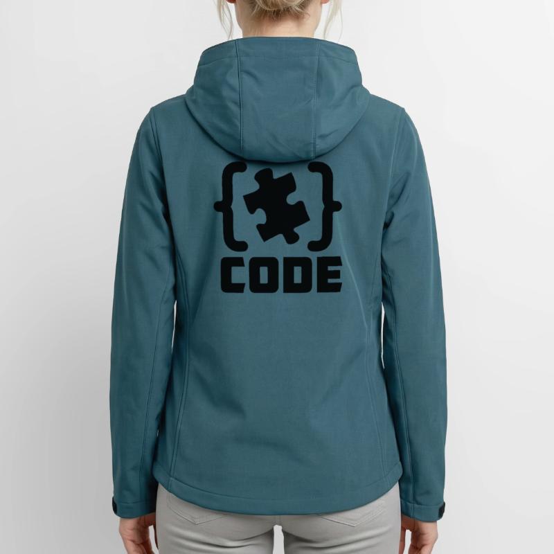 programmer Code puzzle piece solving Women’s Recycled Softshell Jacket by Stanley/Stella