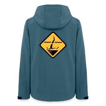 Graphique de signe de plongée - Veste softshell femme recyclée Stanley/Stella - bleu pétrole foncé - Dos - AI Model Female 172 light (172cm)