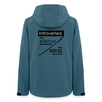 Introverted. Silence – noise. - Women’s Recycled Softshell Jacket by Stanley/Stella - stargazer - Back - AI Model Female 172 light (172cm)