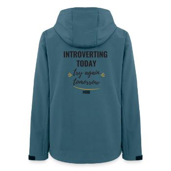Introverting Today, Try Again Tomorrow. - Women’s Recycled Softshell Jacket by Stanley/Stella - stargazer - Back - AI Model Female 172 light (172cm)