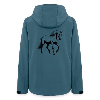 Pferd Araber - Frauen Recycelte Softshelljacke von Stanley/Stella - Dunkles Petrol - Hinten - AI Model Female 172 light (172cm)