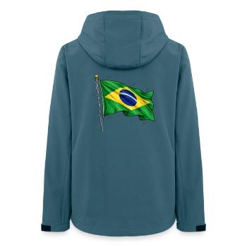 Brazil Flag - Women’s Recycled Softshell Jacket by Stanley/Stella - stargazer - Back - AI Model Female 172 light (172cm)