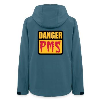 Danger PMS | Prämenstruelles Syndrom | - Women’s Recycled Softshell Jacket by Stanley/Stella - stargazer - Back - AI Model Female 172 light (172cm)