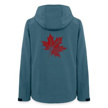 Feuille d’érable - Veste softshell femme recyclée Stanley/Stella - bleu pétrole foncé - Dos - AI Model Female 172 light (172cm)