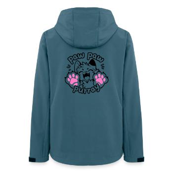Paw Paw Purray Katze | Lustiges Pfoten Motiv - Frauen Recycelte Softshelljacke von Stanley/Stella - Dunkles Petrol - Hinten - AI Model Female 172 light (172cm)