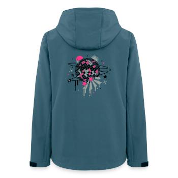 Disco Kugel - Frauen Recycelte Softshelljacke von Stanley/Stella - Dunkles Petrol - Hinten - AI Model Female 172 light (172cm)
