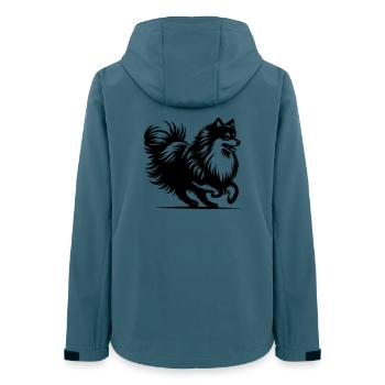 Spitz - Frauen Recycelte Softshelljacke von Stanley/Stella - Dunkles Petrol - Hinten - AI Model Female 172 light (172cm)