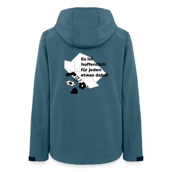 für jeden etwas dabei - Frauen Recycelte Softshelljacke von Stanley/Stella - Dunkles Petrol - Hinten - AI Model Female 172 light (172cm)
