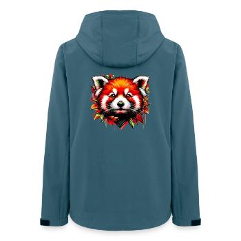 Kleiner Panda - Frauen Recycelte Softshelljacke von Stanley/Stella - Dunkles Petrol - Hinten - AI Model Female 172 light (172cm)