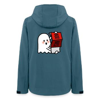 Boobies BOO BIES magazine érotique effronté d’Halloween - Veste softshell femme recyclée Stanley/Stella - bleu pétrole foncé - Dos - AI Model Female 172 light (172cm)