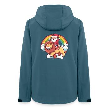 Löwe Weihnachtsmann Weihnachten - Frauen Recycelte Softshelljacke von Stanley/Stella - Dunkles Petrol - Hinten - AI Model Female 172 light (172cm)