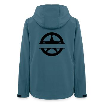 Étoile Marshall en cercle - Veste softshell femme recyclée Stanley/Stella - bleu pétrole foncé - Dos - AI Model Female 172 light (172cm)