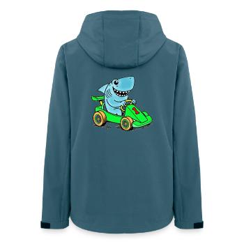 Aventure de karting Shark Racer - Veste softshell femme recyclée Stanley/Stella - bleu pétrole foncé - Dos - AI Model Female 172 light (172cm)
