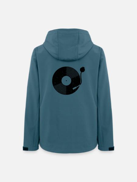 Plattenspieler-Vinyl-Musikplayer - Frauen Recycelte Softshelljacke von Stanley/Stella - Dunkles Petrol