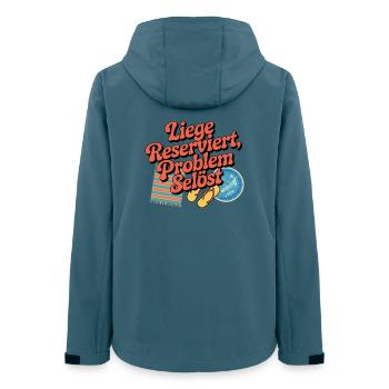 Lounger Reserved Problem solves funny beach - Women’s Recycled Softshell Jacket by Stanley/Stella - stargazer - Back - AI Model Female 172 light (172cm)