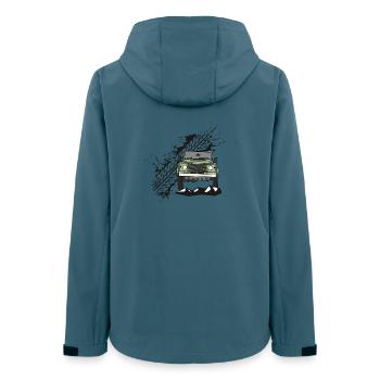 Defender Splash Front - Veste softshell femme recyclée Stanley/Stella - bleu pétrole foncé - Dos - AI Model Female 172 light (172cm)