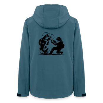 Moulinet Cool Dad Fishing Design - Veste softshell femme recyclée Stanley/Stella - bleu pétrole foncé - Dos - AI Model Female 172 light (172cm)