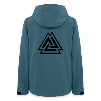 Valknut knot of the fallen in battle - Women’s Recycled Softshell Jacket by Stanley/Stella - stargazer - Back - AI Model Female 172 light (172cm)