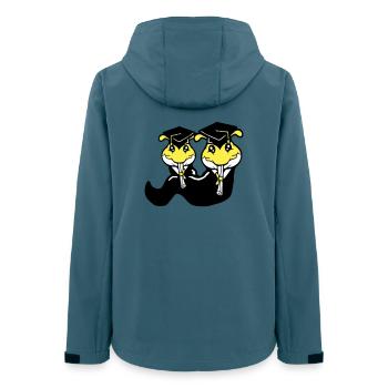 2 caterpillars school leaving certificate high school diploma passed college - Women’s Recycled Softshell Jacket by Stanley/Stella - stargazer - Back - AI Model Female 172 light (172cm)