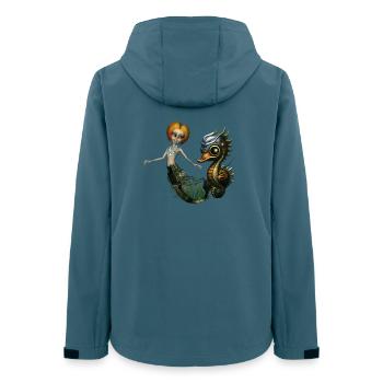 The friendship of the steampunk mermaid - Women’s Recycled Softshell Jacket by Stanley/Stella - stargazer - Back - AI Model Female 172 light (172cm)